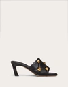 Valentino Garavani Roman Stud Slide Sandal In Quilted Nappa 65 Mm Woman Black 41