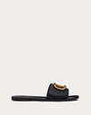 Valentino Garavani Vlogo Leather Slides In Black