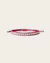 Valentino Garavani Cotton And Metal Valentino Color Sign Bracelet In Electric Pink