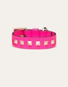 Valentino Garavani  Garavani Rockstud Pet Collar 20 Mm Woman Sheer Fuchsia M