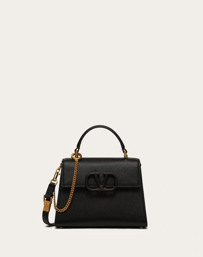 Valentino Garavani Small Vsling Grainy Calfskin Handbag Woman Black Uni In Black