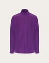 Valentino Washed Silk Shirt In Purple