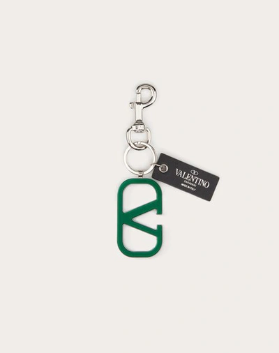 Valentino Garavani Vlogo Signature Keychain In Green