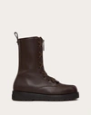 Valentino Garavani Calfskin Xcombat Boots 40mm In Bitter Chocolate