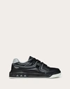 Valentino One Stud Low-top Sneakers In Black/grey