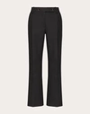Valentino Crepe Couture Wool-blend Trousers In Black