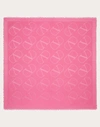Valentino Garavani Vlogo Signature Jacquard Shawl In Silk And Wool 140x140 Cm Woman Eclectic Pink Un