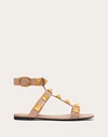 Valentino Garavani Roman Stud Flat Calfskin Sandal Woman Rose Cannelle 41.5