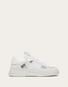 Valentino Garavani Vl7n Low-top Sneaker In Calfskin And Mesh Fabric With Bands In White