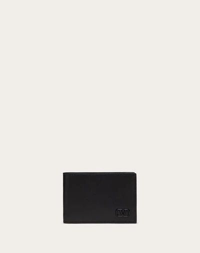 Valentino Garavani Vlogo Signature Wallet For Us Dollars In Black