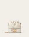 Valentino Garavani Mini Bucket Bag In Nappa With Vlogo Signature Chain Woman Light Ivory Uni
