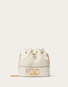 VALENTINO GARAVANI VALENTINO GARAVANI MINI BUCKET BAG IN NAPPA WITH VLOGO SIGNATURE CHAIN WOMAN LIGHT IVORY UNI