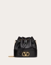 Valentino Garavani Mini Bucket Bag In Nappa With Vlogo Signature Chain Woman Black Uni