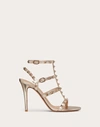 VALENTINO GARAVANI VALENTINO GARAVANI ROCKSTUD  METALLIC CALFSKIN ANKLE STRAP SANDAL 100 MM WOMAN SKIN 41