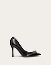 Valentino Garavani One Stud Patent Leather Pump 100 Mm Woman Black 39 In Black
