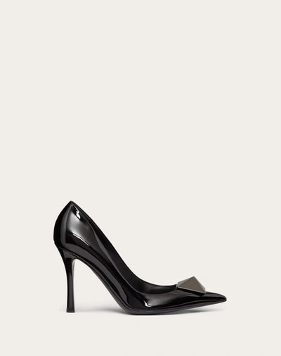Valentino Garavani One Stud Patent Leather Pump 100 Mm Woman Black 39