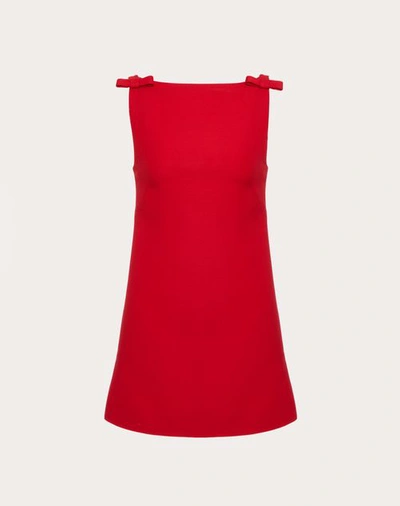 Valentino Crepe Couture Dress Woman Red 44