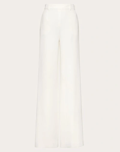 Valentino Cady Couture Trousers Woman Ivory 46 In Ivory