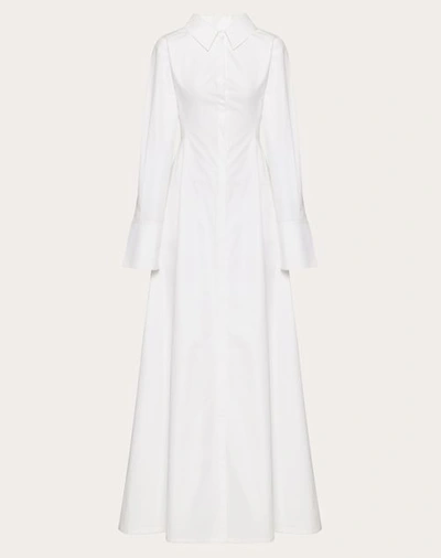 Valentino Compact Popeline Evening Dress Woman White 42