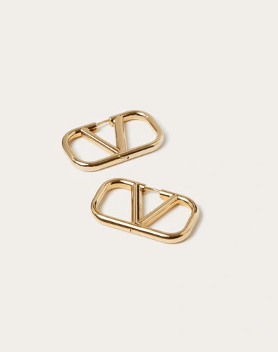Valentino Garavani Vlogo Signature Metal Earrings Woman Gold Uni
