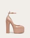 Valentino Garavani Tan-go Platform Pump In Patent Leather 155mm Woman Rose Cannel In Rose Cannelle