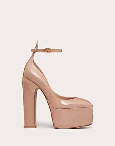 Valentino Garavani Tan-go Platform Pump In Patent Leather 155mm Woman Rose Cannel In Rose Cannelle