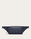 Valentino Garavani Vltn Leather Belt Bag In Marine/cherry