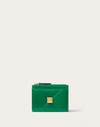 Valentino Garavani Roman Stud Nappa Leather Coin Purse With Zip Woman Green Uni