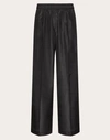 Valentino Washed Taffeta Trousers In Black