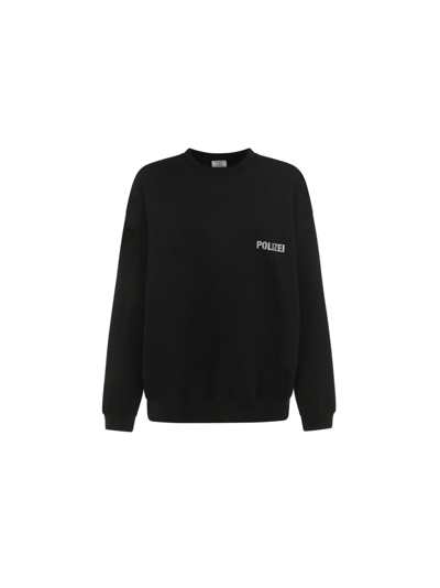 Vetements Polizei Cotton-blend Sweatshirt. In Black