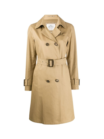 Herno Delon Trench Coat From Rain Collection In Nude & Neutrals