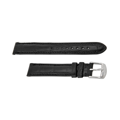 Michele 16mm Black Alligator Strap Ms16aa010001