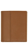 Nordstrom Midland Compact Leather Wallet In Tan Caramel