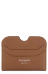 Acne Studios Logo-print Cardholder In Brown