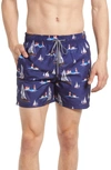 BUGATCHI LIGHTHOUSE SAIL SWIM TRUNKS