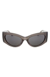 Grey Ant Bank 56mm Wraparound Sunglasses In Grey/ Grey