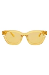 Grey Ant Bowtie Cutout 50mm Square Sunglasses In Yellow/ Yellow