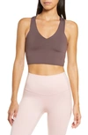 Alo Yoga Real Sports Bra In Raisin