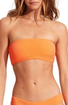 Seafolly Sea Dive Bandeau Bikini Top In Spicy Orange
