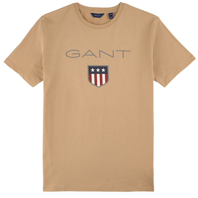 Gant Kids'  Shield Branded T-shirt Hazelwood Beige