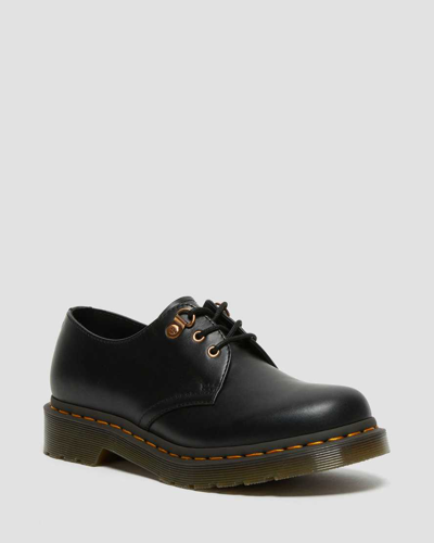 Dr. Martens Black 1461 Quad Oxfords In Black Polished Smooth