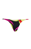 Louisa Ballou Printed Low-rise Bikini Bottoms In Pink