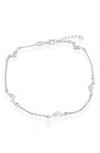 SIMONA STERLING SILVER DOLPHINS ANKLET