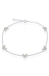 SIMONA WHITE OPAL BUTTERFLY ANKLET