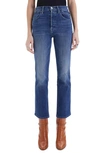 Mother The Tripper Ankle Fray Jeans In Nature Touch Base In Getalongs