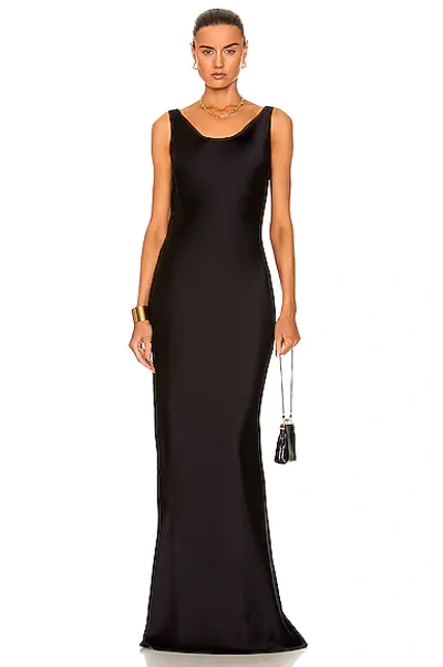 Norma Kamali Maria Cowl Neck Gown In Black
