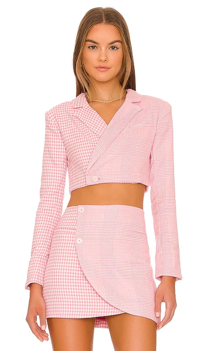 Majorelle Nell Cropped Blazer In Pink