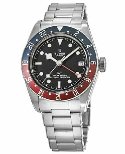 Pre-owned Tudor Black Bay Gmt Pepsi Steel Men's Watch M79830rb-0001