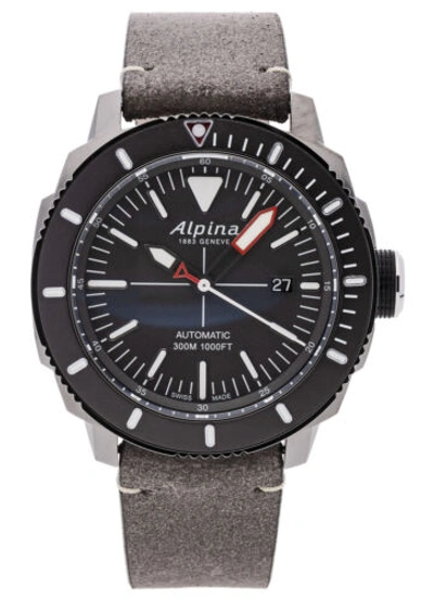 Pre-owned Alpina Seastrong Diver 300 Automatic Date Al-525lggw4tv6