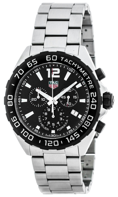 Pre-owned Tag Heuer Formula 1 Chronograph Black Dial 43mm Men's Watch Caz1010.ba0842